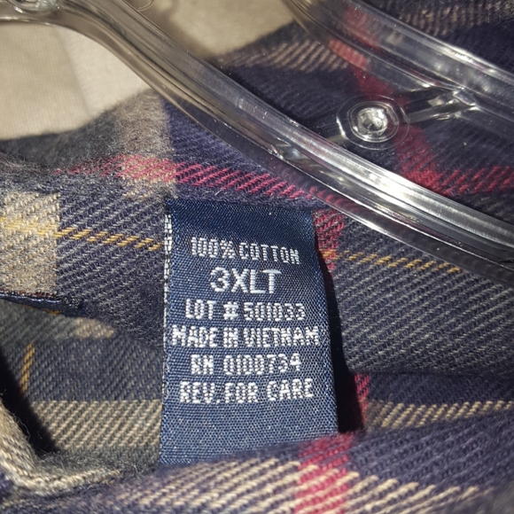 FALCON BAY 3XLT L/S PLAID DRESS SHIRT NEW - Picture 2 of 2